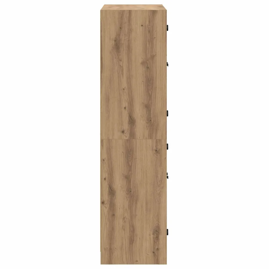 Haut Armoire Chêne artisanal 68 x 37 x 142 cm Bois d'ingénierie - 7
