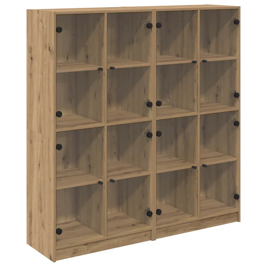 Haut Armoire 2 pcs Chêne artisanal 68 x 37 x 142 cm - 2