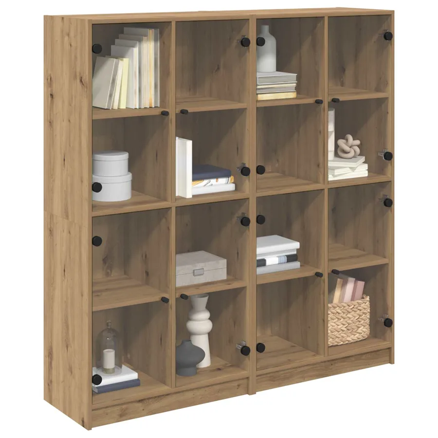 Haut Armoire 2 pcs Chêne artisanal 68 x 37 x 142 cm - 3