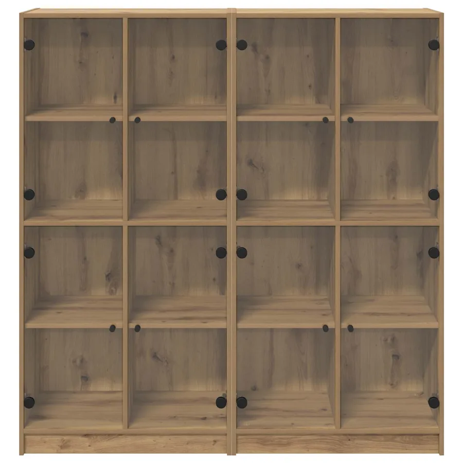 Haut Armoire 2 pcs Chêne artisanal 68 x 37 x 142 cm - 6