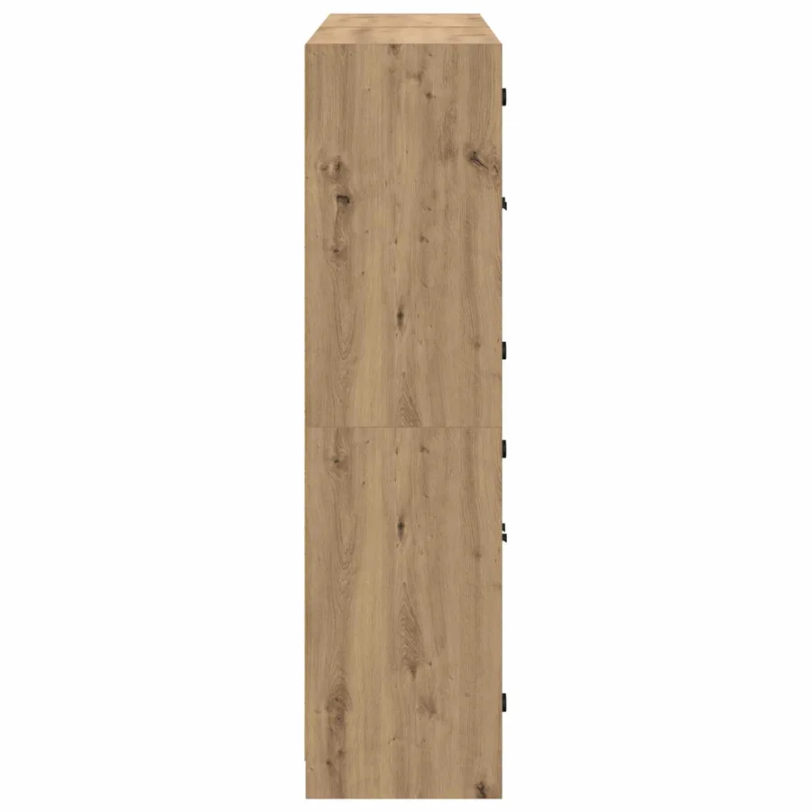 Haut Armoire 2 pcs Chêne artisanal 68 x 37 x 142 cm - 7
