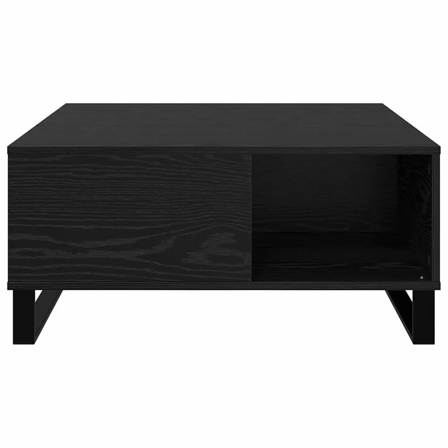 Table basse Chêne noir 80 x 80 x 36,5 cm Bois d'ingénierie - 5