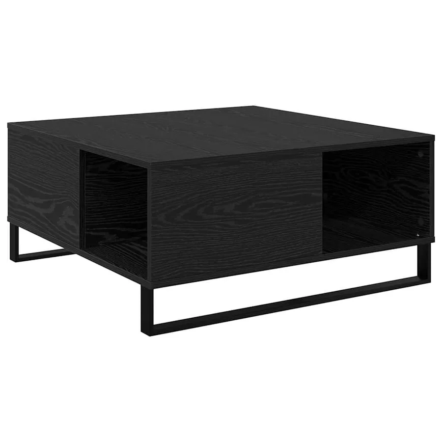 Table basse Chêne noir 80 x 80 x 36,5 cm Bois d'ingénierie - 7