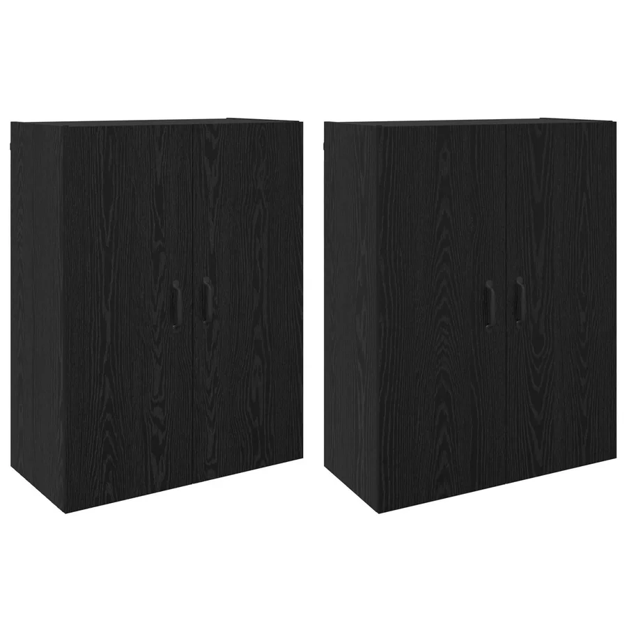 Armoire Murale Montage mural 2 pcs Chêne noir 69,5 x 34 x 90 cm - 2
