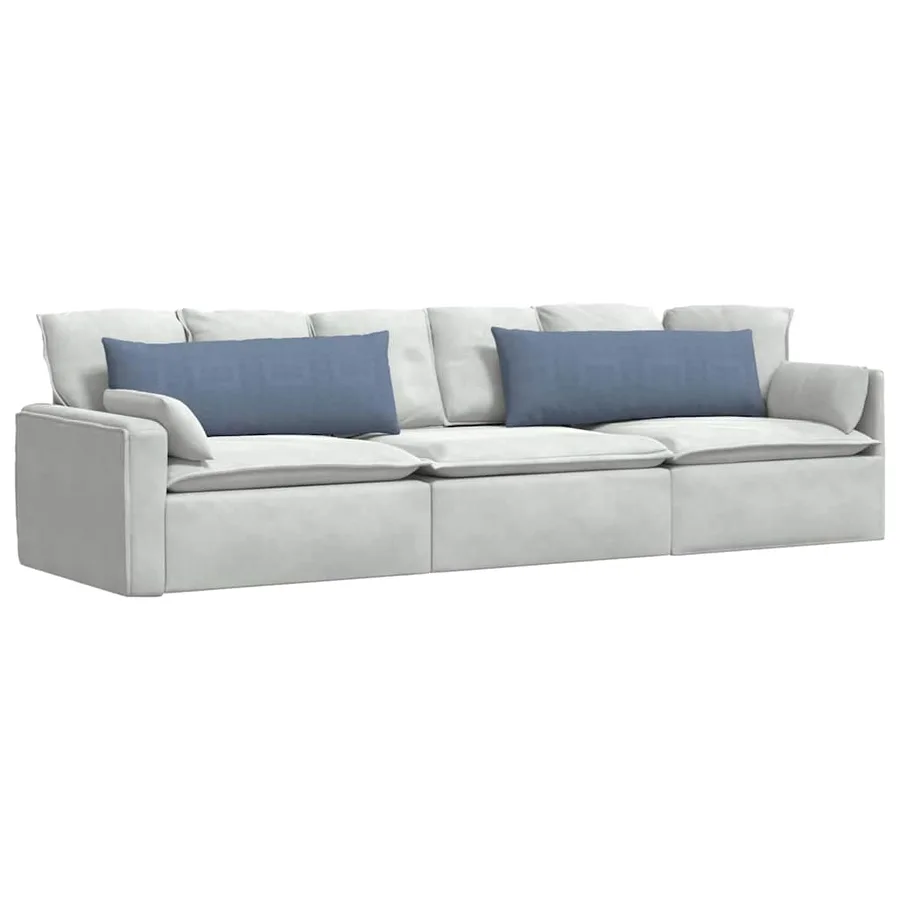 Coussins de canapé 2 pcs Bleu 120 x 40 cm - 3