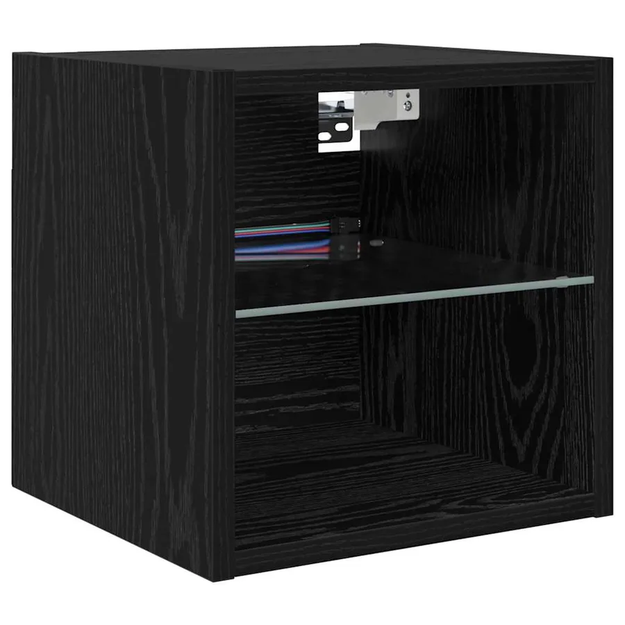 Meubles TV muraux 8 pcs Chêne noir Bois d'ingénierie - 7