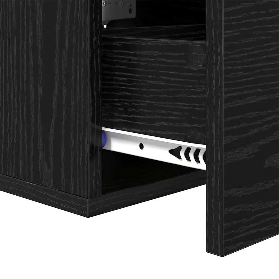 Cabinet de chevet 2 pcs Chêne noir 35 x 35 x 20 cm - 8