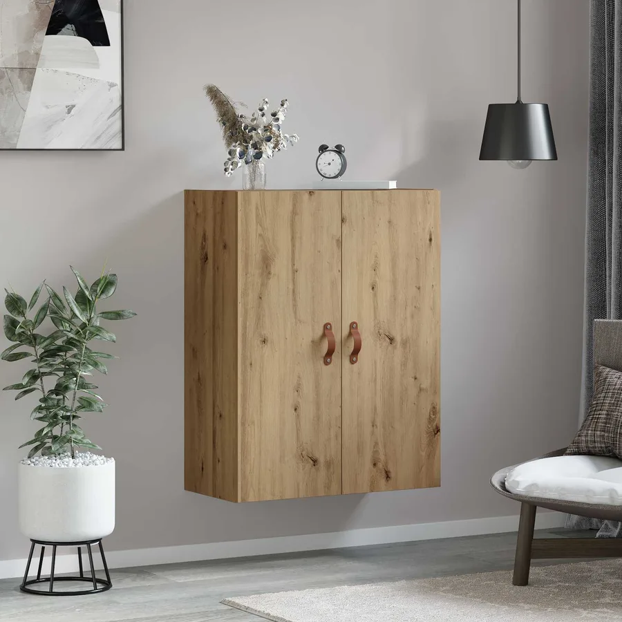 Meuble mural Chêne artisanal 69,5 x 34 x 90 cm - 4