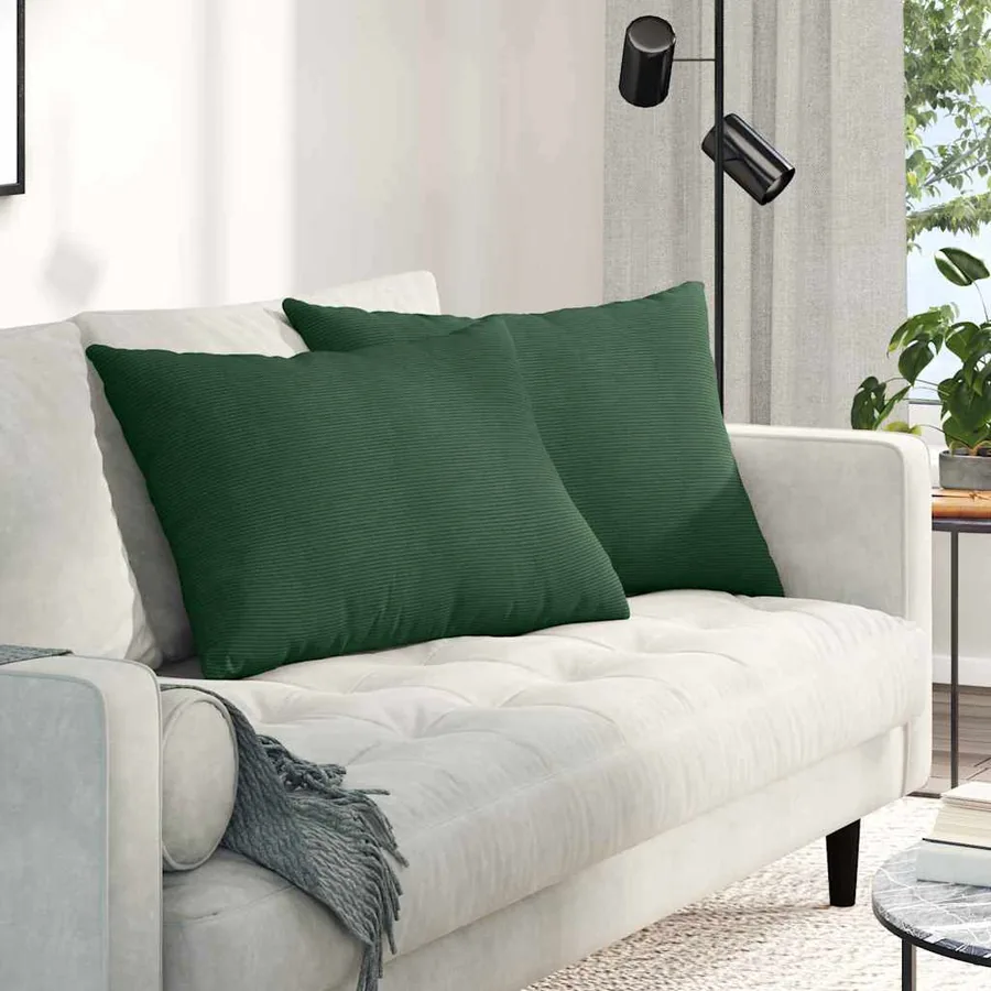 Coussins de canapé 2 pcs Vert foncé 70 x 50 cm