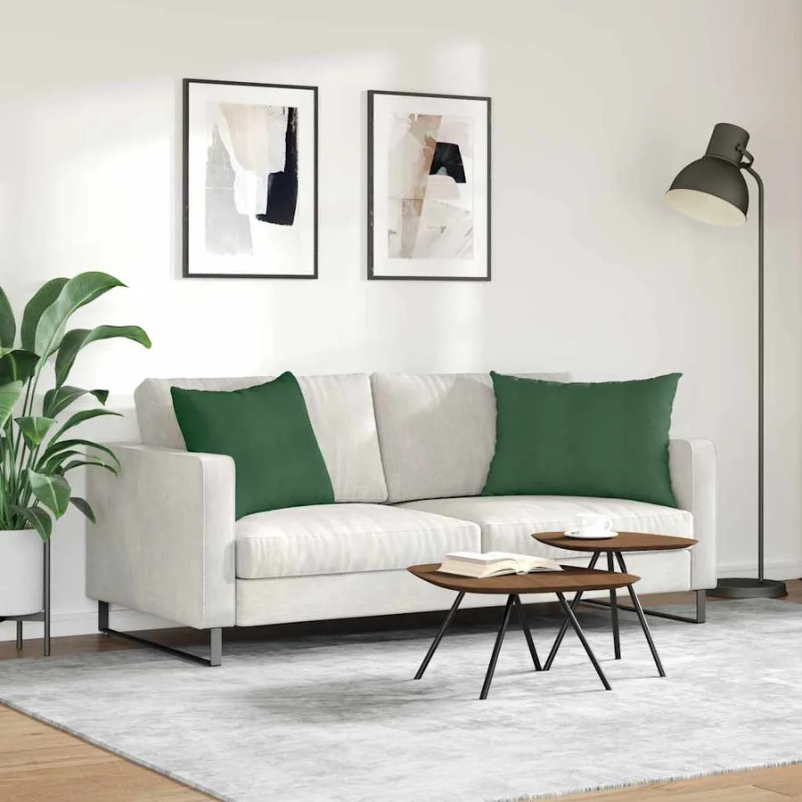 Coussins de canapé 2 pcs Vert foncé 70 x 50 cm - 4