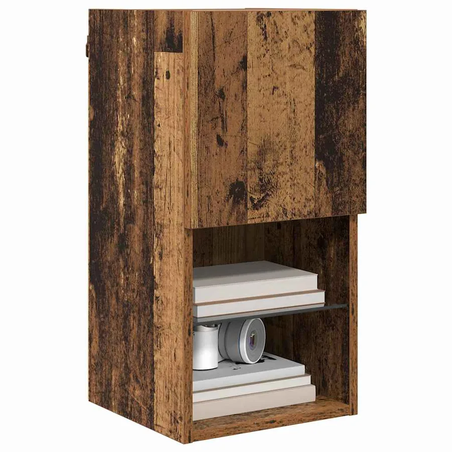 Meubles TV muraux avec LED 2 pcs Bois ancien 30,5 x 30 x 60 cm - 3