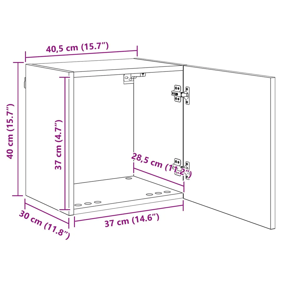 Meubles TV muraux 2 pcs Chêne artisanal Bois d'ingénierie - 18