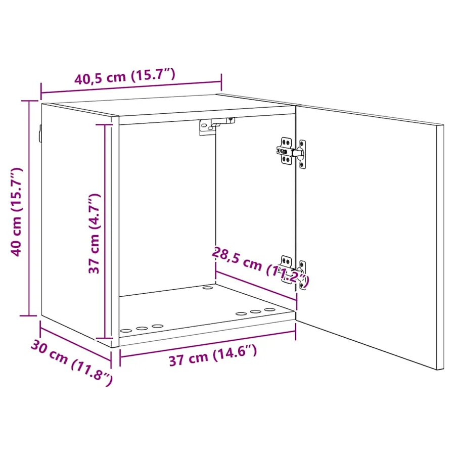 Meubles TV muraux 2 pcs Chêne artisanal Bois d'ingénierie - 19