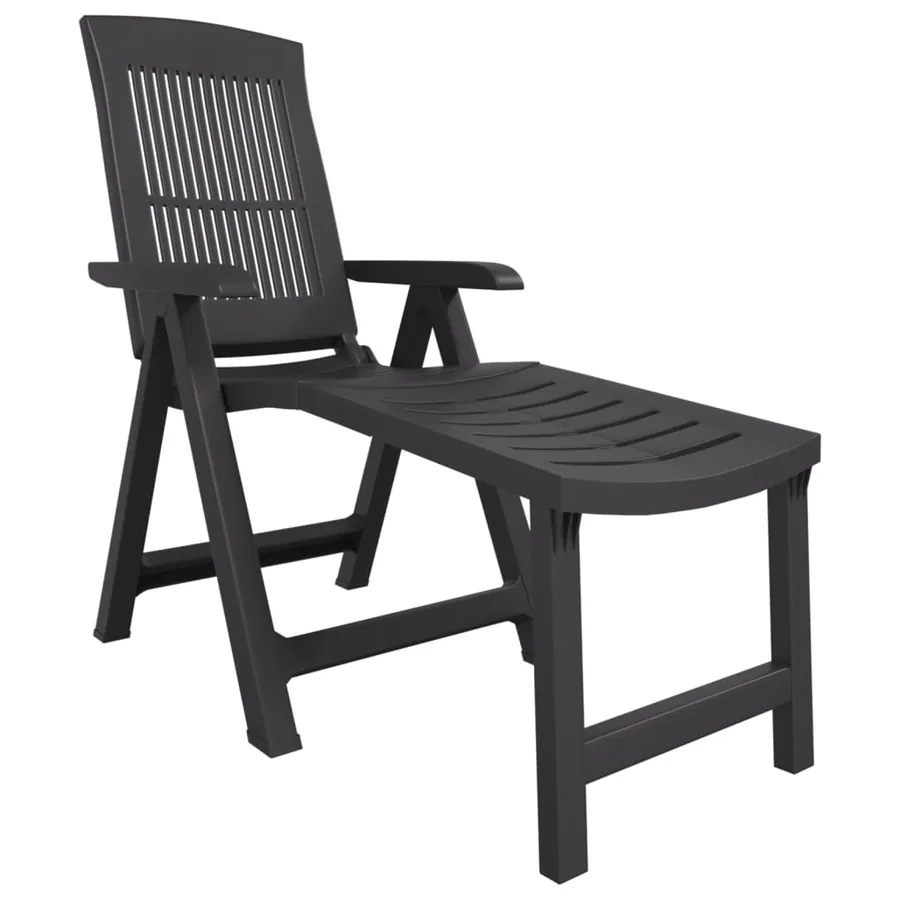 Chaise longue anthracite plastique - 2