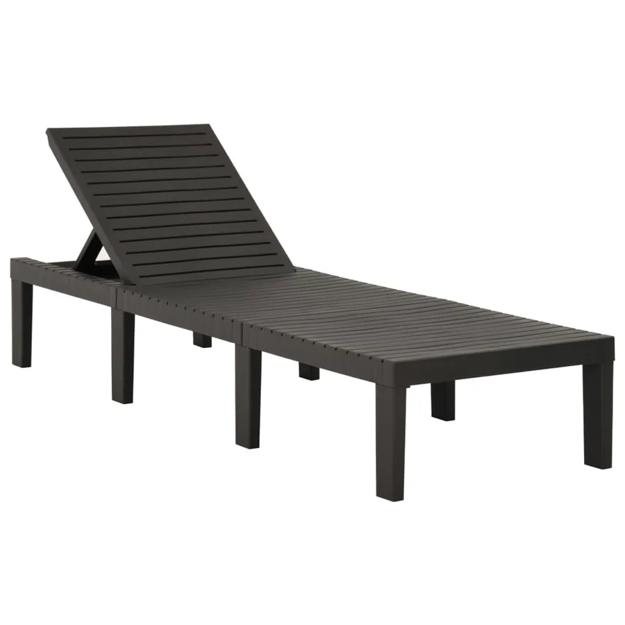 Chaise longue anthracite plastique - 27