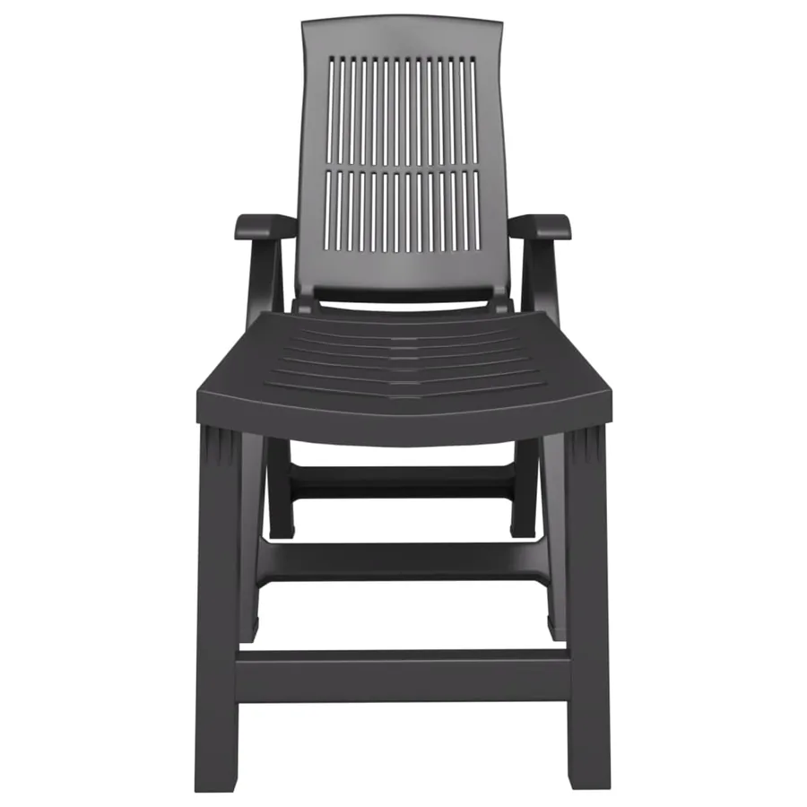 Chaise longue anthracite plastique - 3