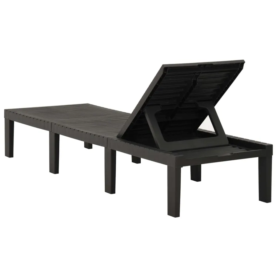 Chaise longue anthracite plastique - 31