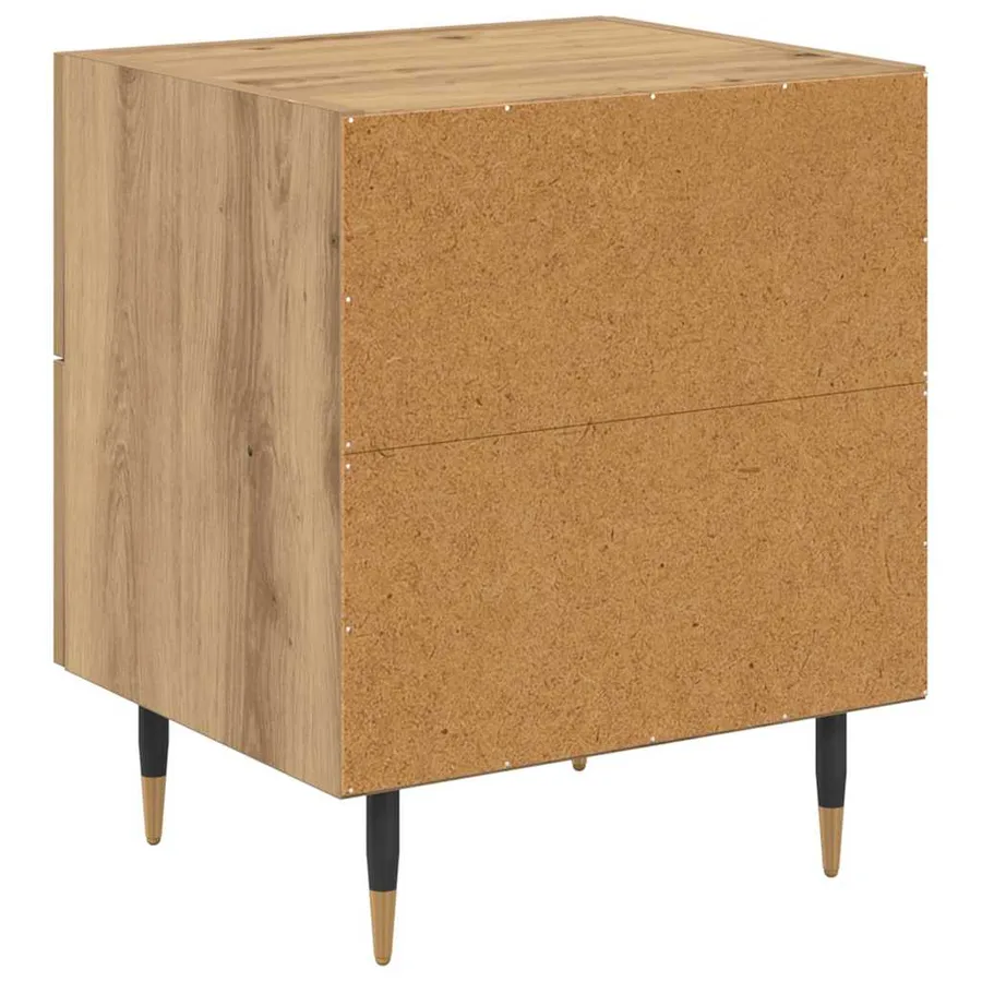 Cabinet de chevet 2 pc Chêne artisanal 40 x 35 x 47,5 cm - 9