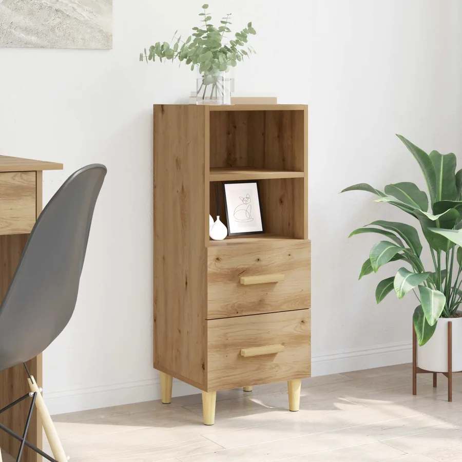 Buffet chêne artisanal 34 x 34,5 x 90 cm Bois d'ingénierie