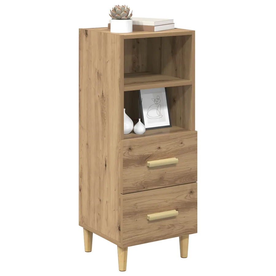 Buffet chêne artisanal 34 x 34,5 x 90 cm Bois d'ingénierie - 3