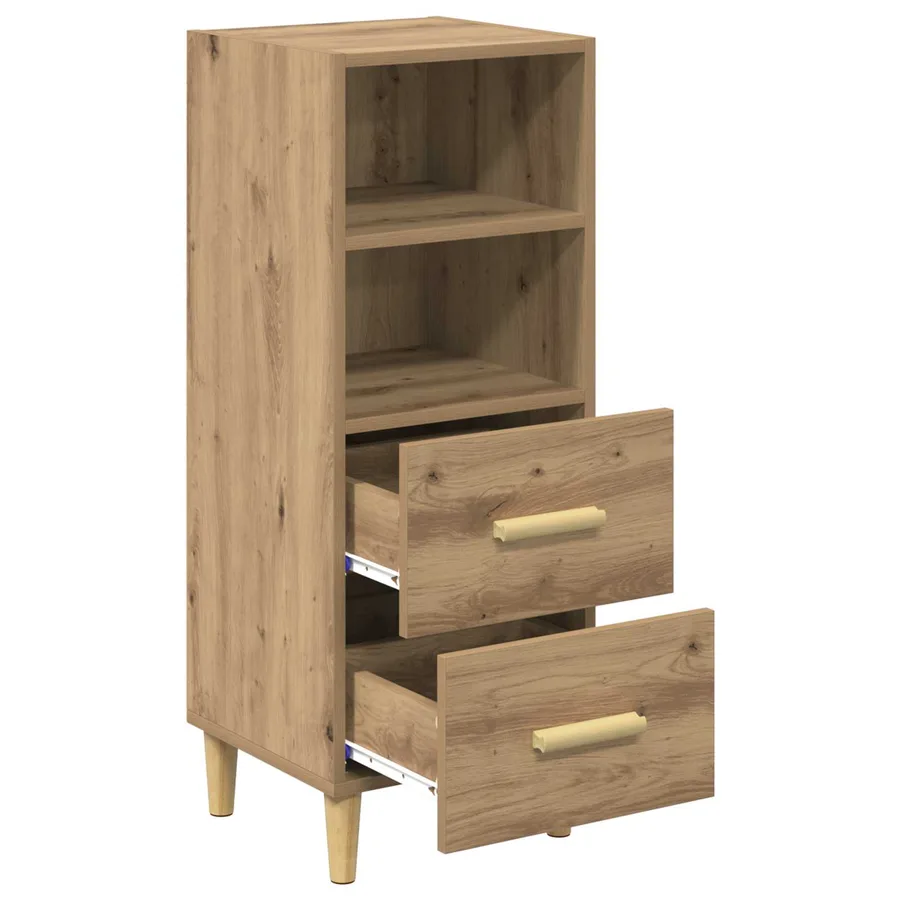 Buffet chêne artisanal 34 x 34,5 x 90 cm Bois d'ingénierie - 5