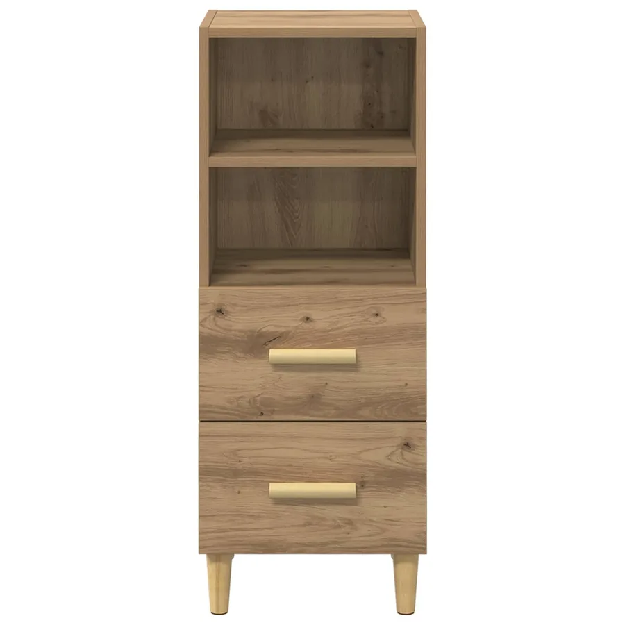 Buffet chêne artisanal 34 x 34,5 x 90 cm Bois d'ingénierie - 6