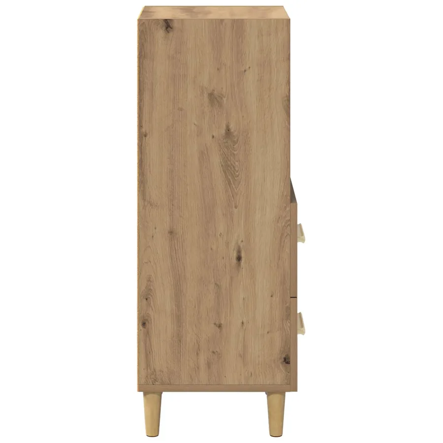 Buffet chêne artisanal 34 x 34,5 x 90 cm Bois d'ingénierie - 7