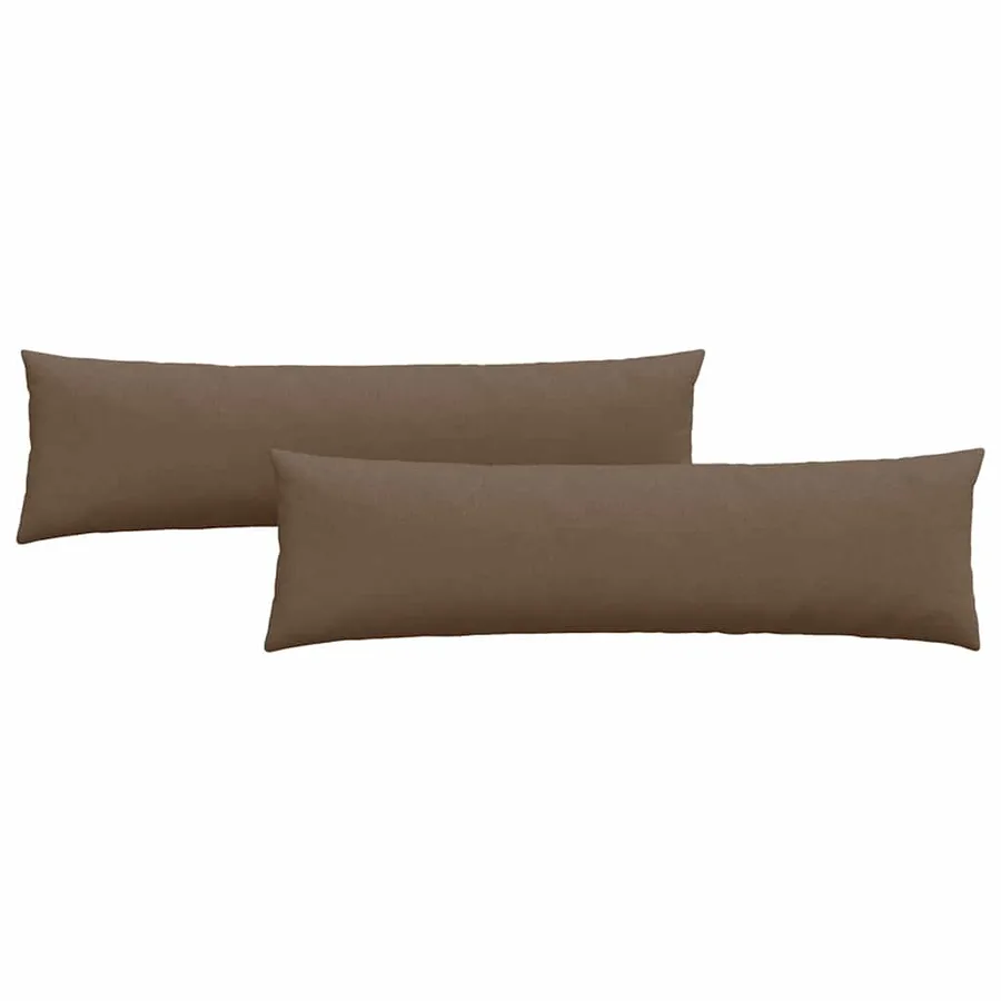 Coussins de canapé 2 pcs Marron 145 x 40 cm tissu - 2