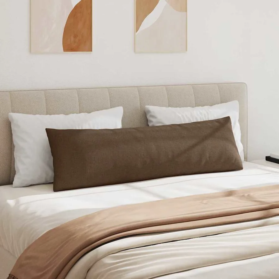 Coussins de canapé 2 pcs Marron 145 x 40 cm tissu - 4