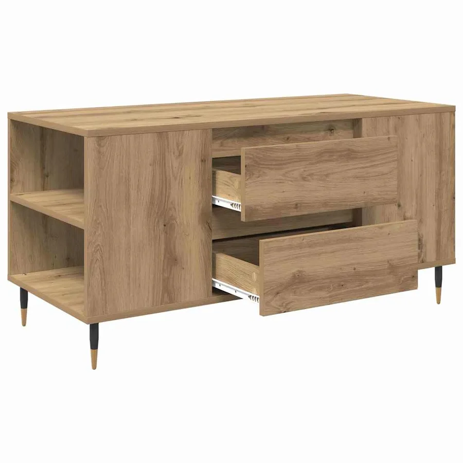 Table basse Chêne artisanal 102 x 44,5 x 50 cm - 5