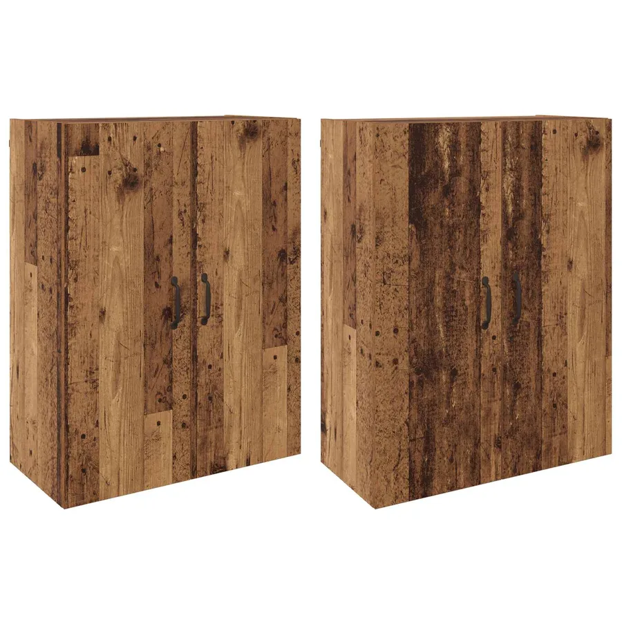 Armoire Murale 2 pcs Bois ancien 69,5 x 34 x 90 cm - 2
