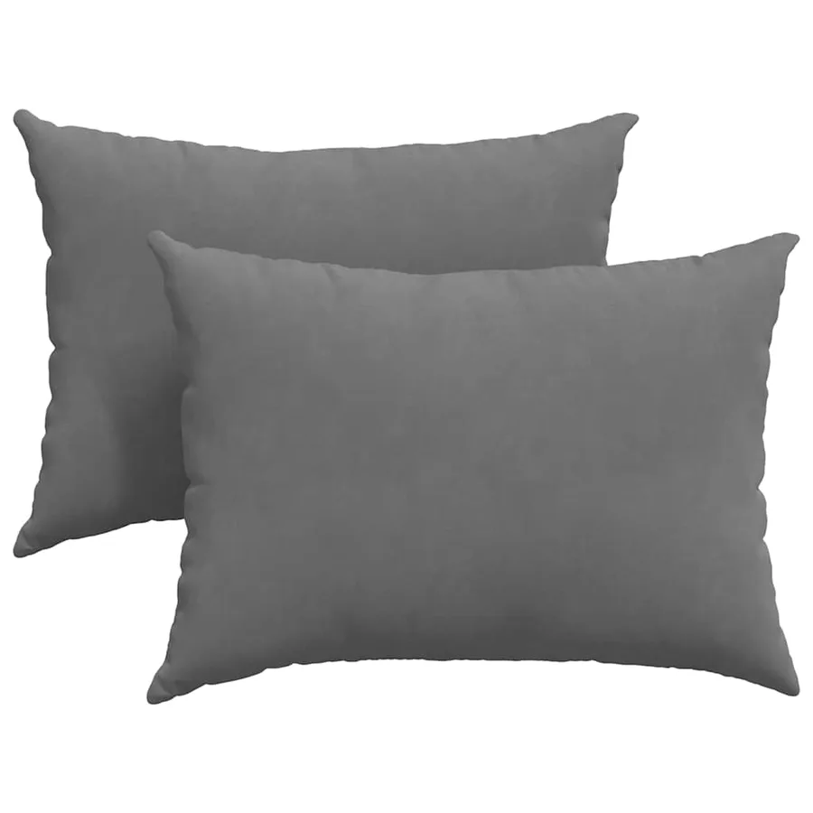 Coussins de canapé 2 pcs Gris foncé 70 x 50 cm tissu - 2
