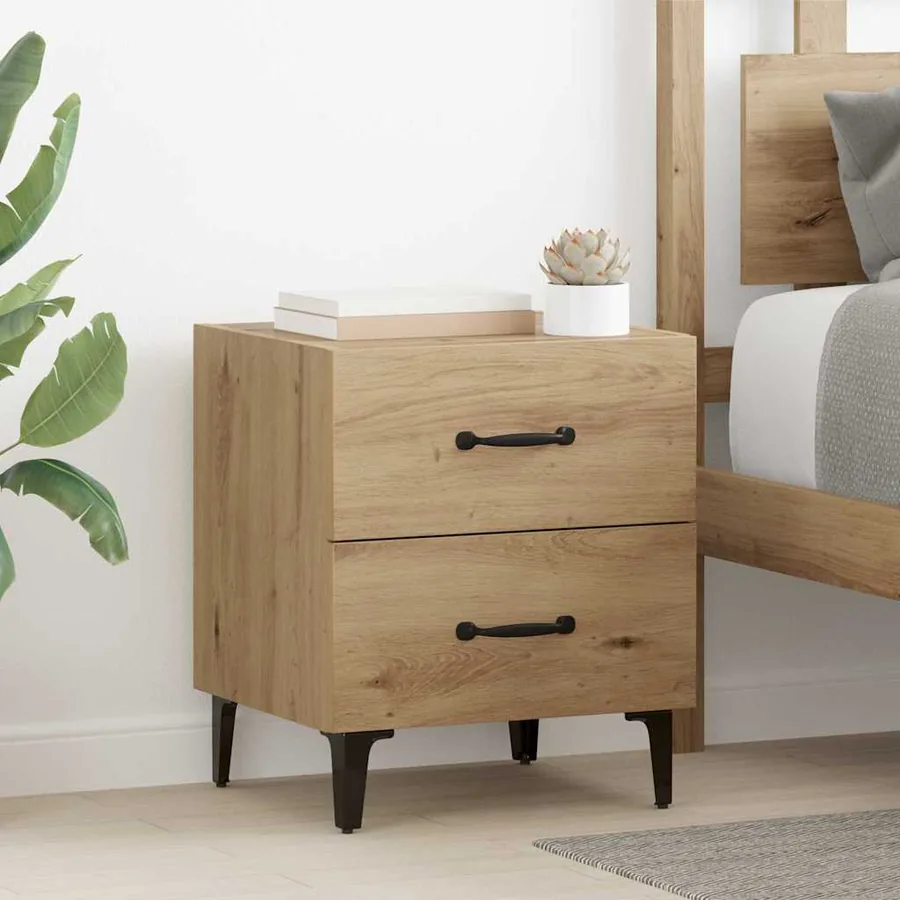 Armoire de lit Chêne artisanal 40 x 35 x 47,5 cm