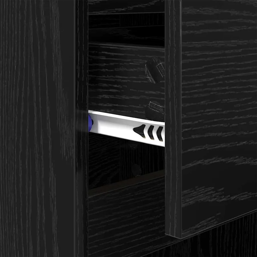 Cabinet de chevet avec tiroir 2 pcs Chêne noir 40 x 35 x 70 cm - 8