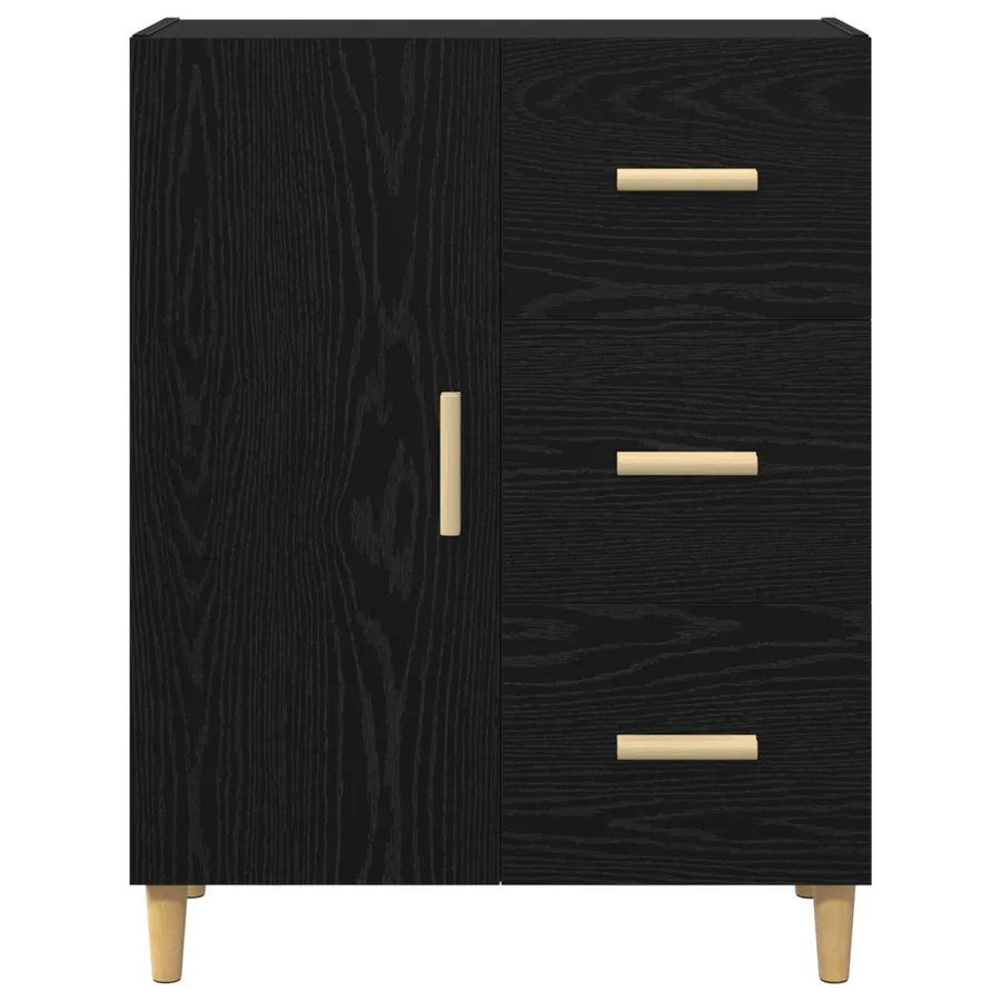 Buffet Chêne noir 34 x 69,5 x 90 cm Bois d'ingénierie - 6