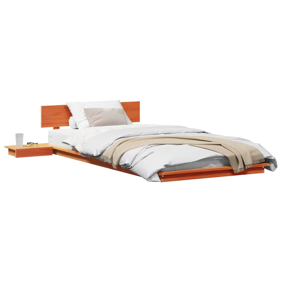 Cadre de lit Marron 80 x 200 cm bois - 2