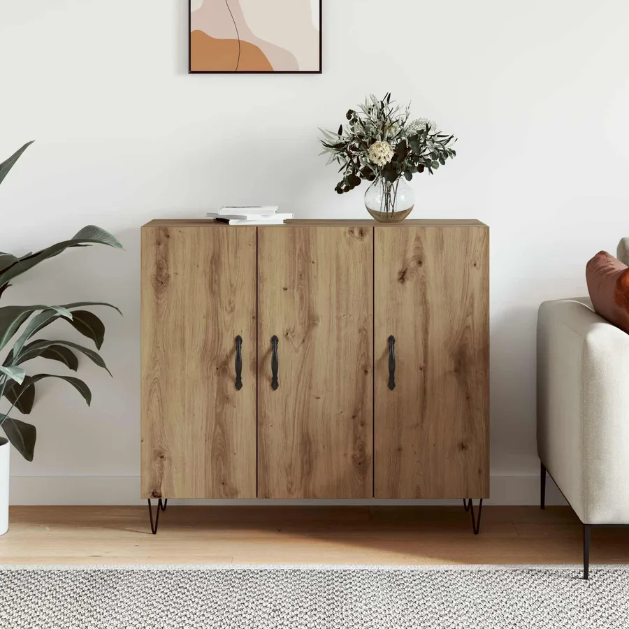 Buffet Chêne artisanal 90 x 32,5 x 80 cm Bois d'ingénierie - 4