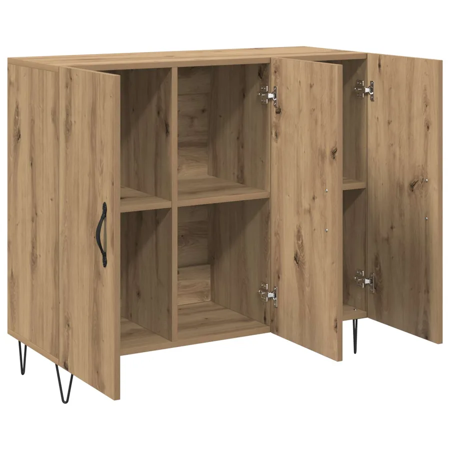 Buffet Chêne artisanal 90 x 32,5 x 80 cm Bois d'ingénierie - 5