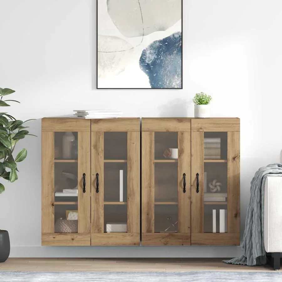 Cabinets muraux 2 pcs Chêne artisanal 69,5 x 34 x 90 cm