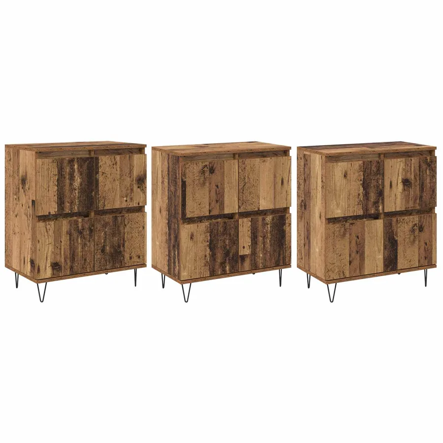 Buffets 3 pcs Bois ancien - 2