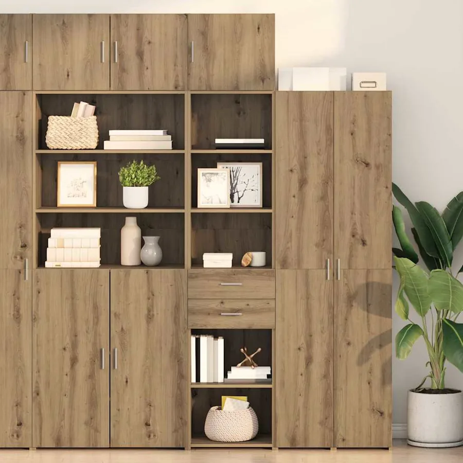 Haut Armoire avec tiroir Chêne artisanal 45 x 42,5 x 185 cm