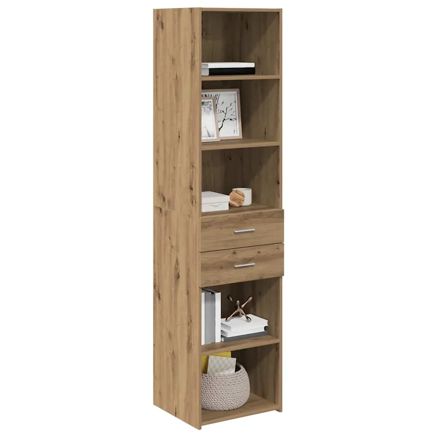 Haut Armoire avec tiroir Chêne artisanal 45 x 42,5 x 185 cm - 3