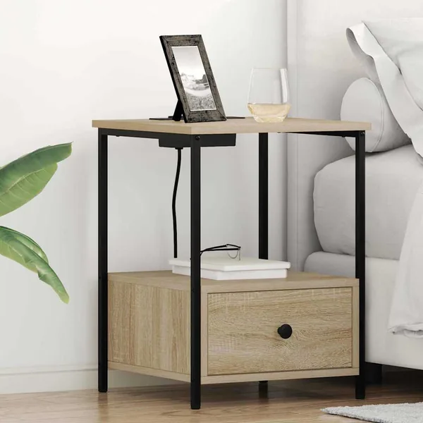 Cabinet de chevet 2 pcs Chêne Sonoma 42 x 41 x 56 cm