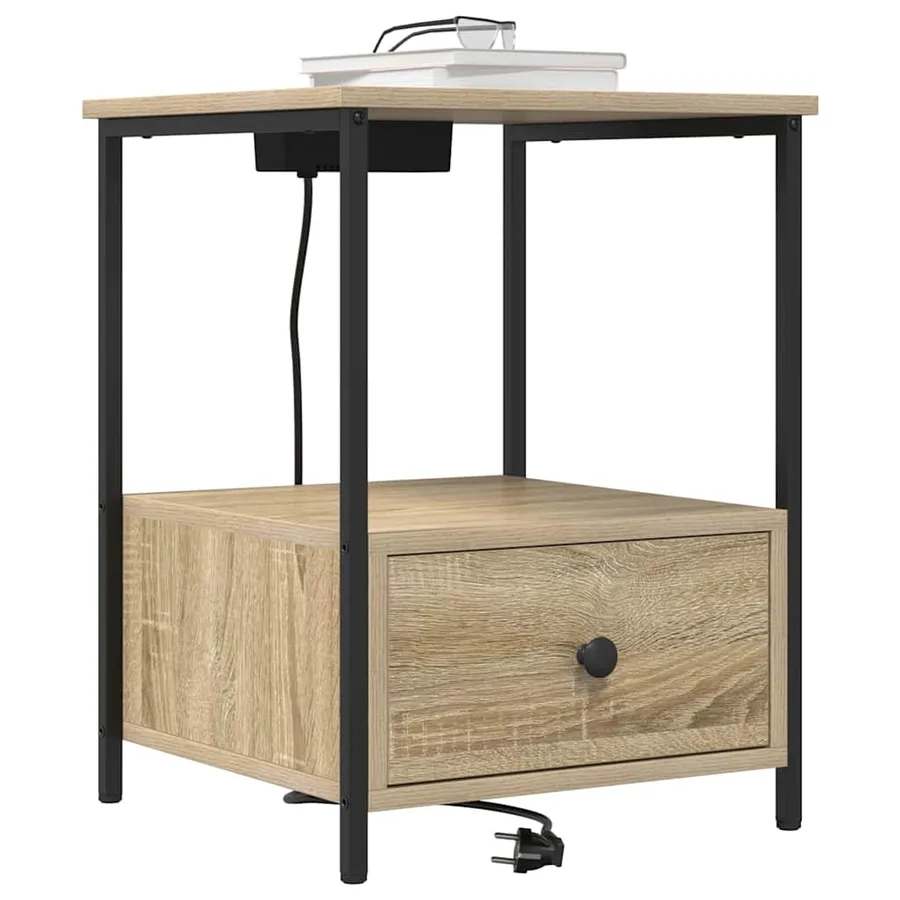 Cabinet de chevet 2 pcs Chêne Sonoma 42 x 41 x 56 cm - 3