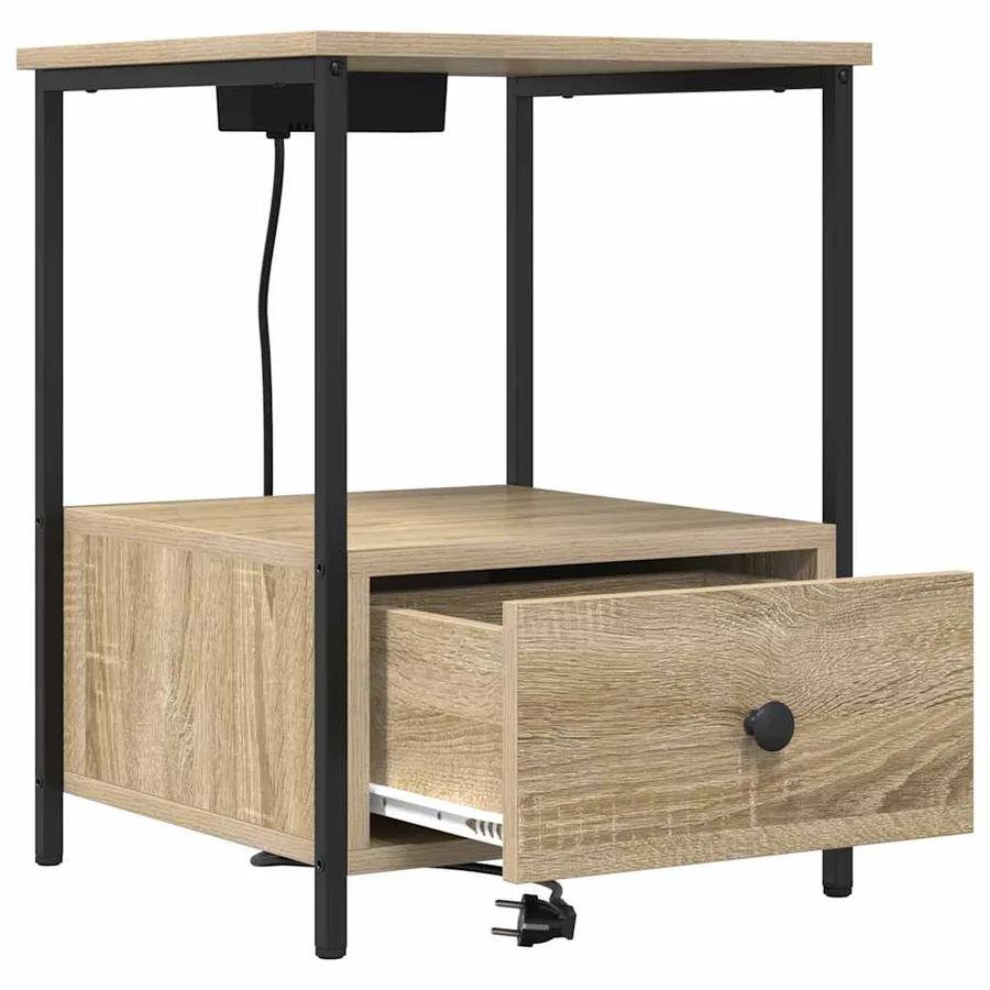 Cabinet de chevet 2 pcs Chêne Sonoma 42 x 41 x 56 cm - 5