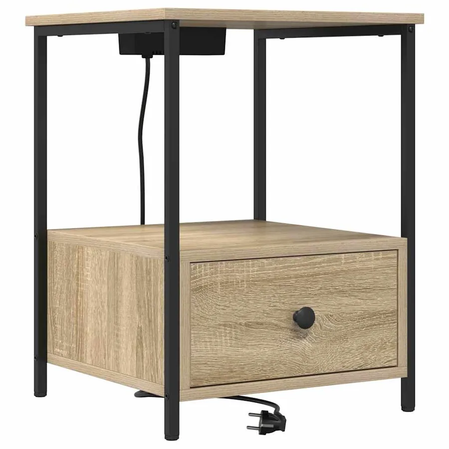 Cabinet de chevet 2 pcs Chêne Sonoma 42 x 41 x 56 cm - 6