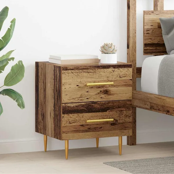 Cabinet de chevet 2 pcs Bois Ancien 40 x 35 x 47,5 cm