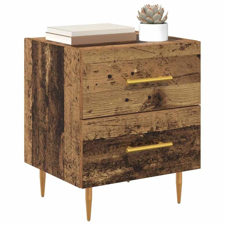 Cabinet de chevet 2 pcs Bois Ancien 40 x 35 x 47,5 cm - 3