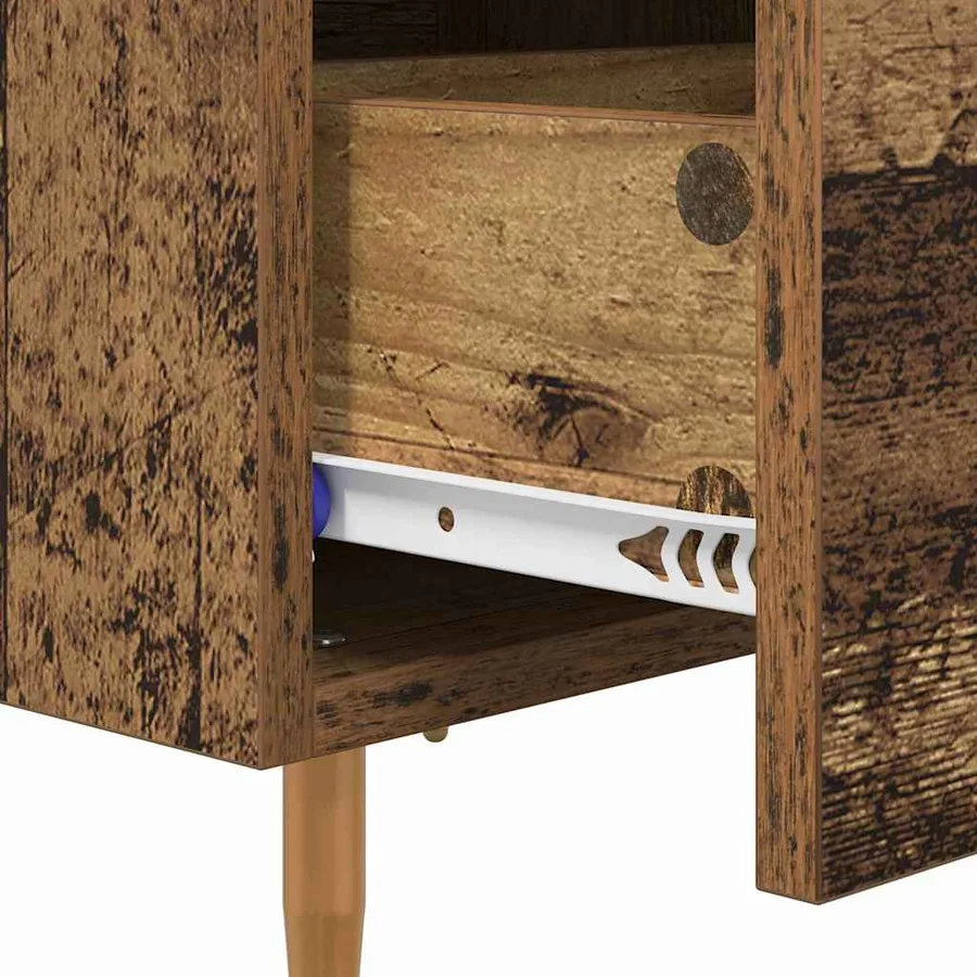 Cabinet de chevet 2 pcs Bois Ancien 40 x 35 x 47,5 cm - 8