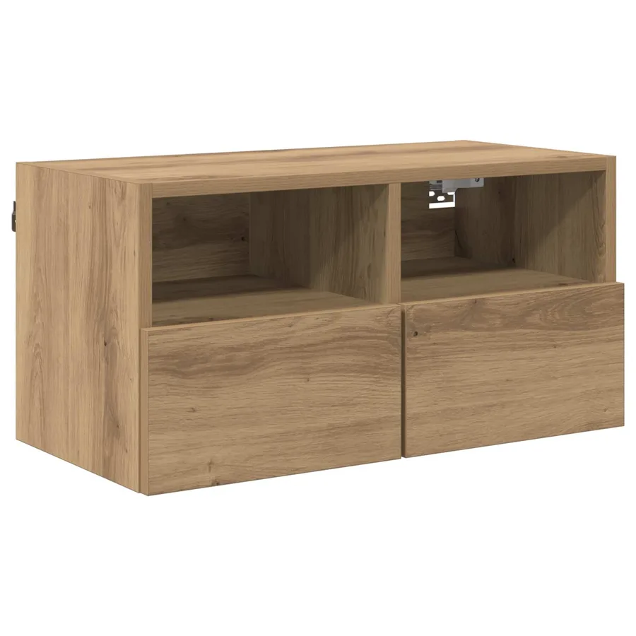 Meubles TV muraux 4 pcs Chêne artisanal Bois d'ingénierie - 6